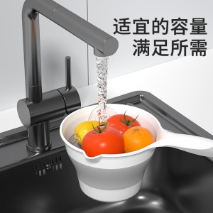 Household long handled folding water scoop, portable plastic thick water scoop for kitchen, can be hung, drifting water scoop, watering water spoon