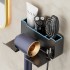 Non perforated hair dryer storage rack wall mounted bathroom and toilet Dyson storage rack toothbrush holder multifunctional rack Non perforated hair dryer storage rack wall mounted bathroom and toilet Dyson storage rack toothbrush holder multifunctional rack